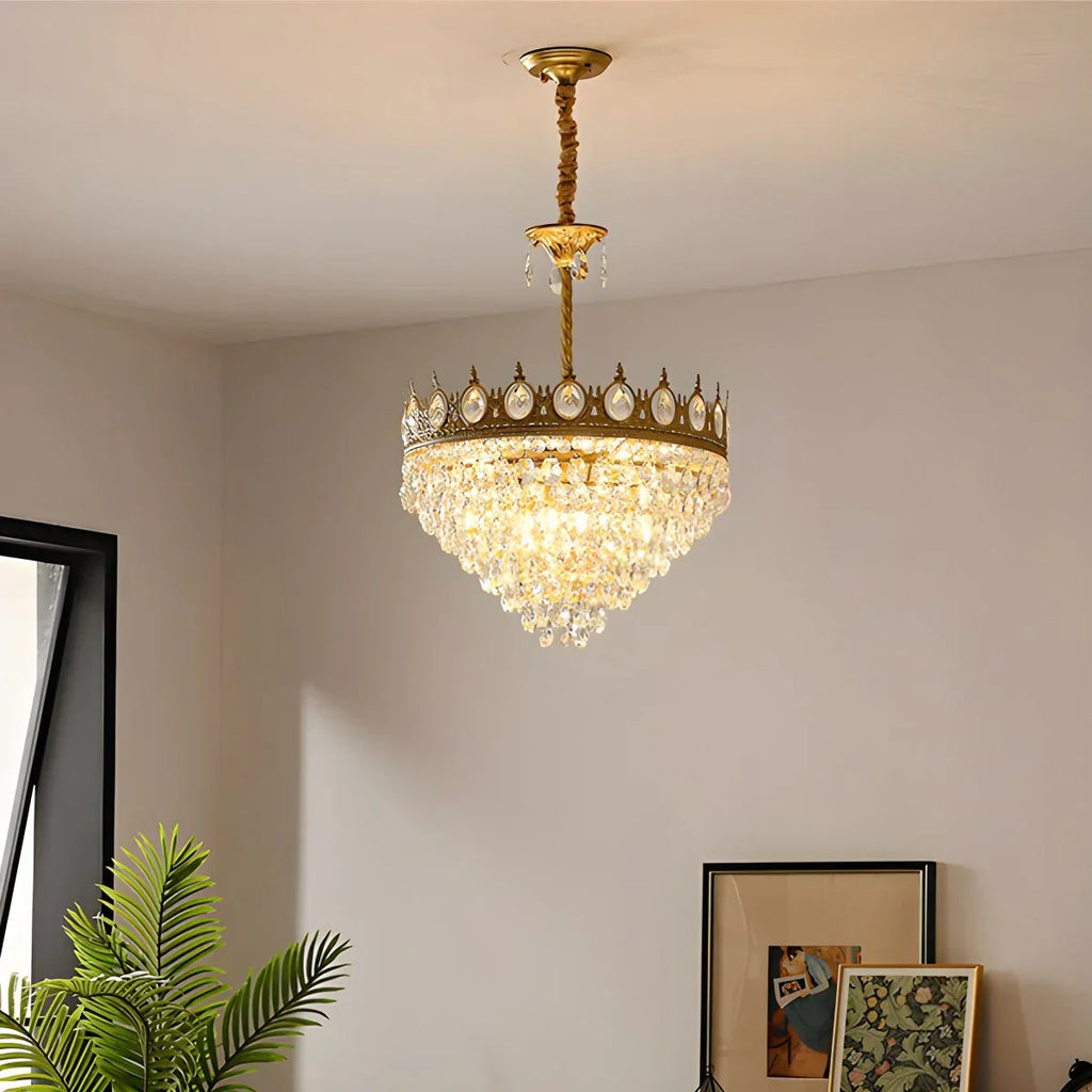 Französischer Retro-Kristallkronleuchter für das Esszimmer | Desfino