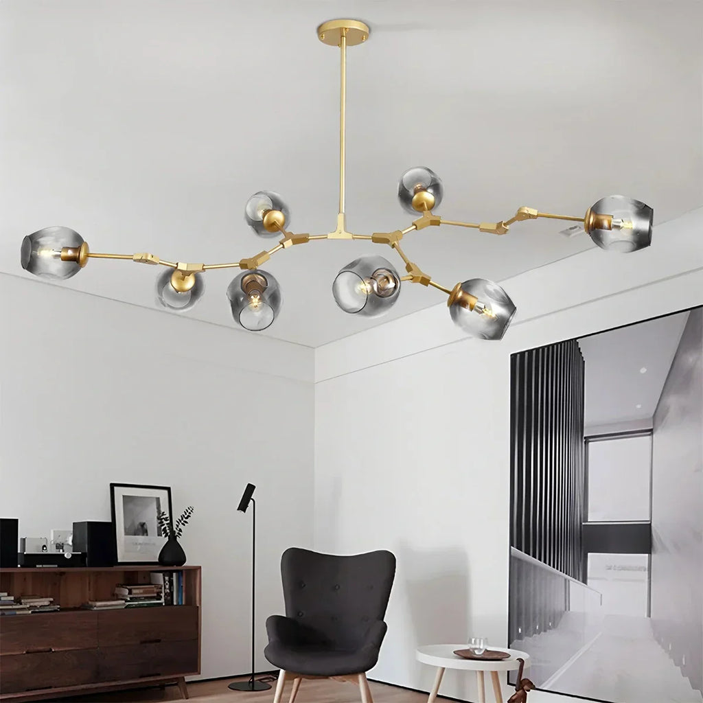 Moderner Freya-Glaskronleuchter | Desfino