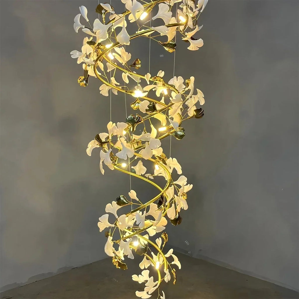 Ginkgo Chandelier Q for High Ceiling | Desfino