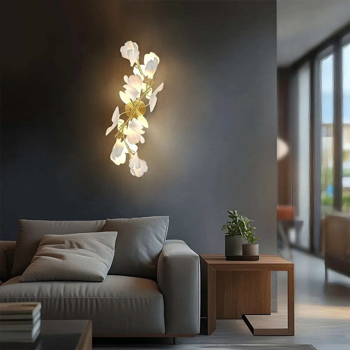 Ginkgo Flowers Wall Lamp for Living Room | Desfino