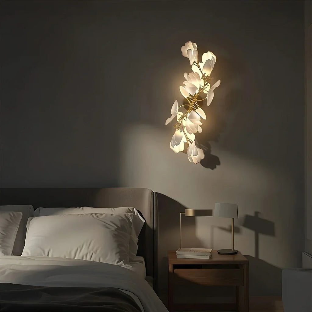 Ginkgo Flowers Wall Lamp for Living Room | Desfino