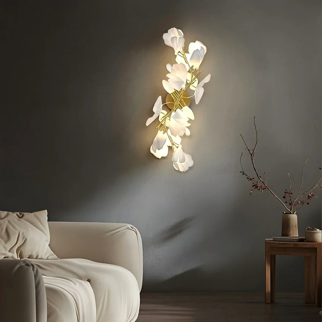 Ginkgo Flowers Wall Lamp for Living Room | Desfino