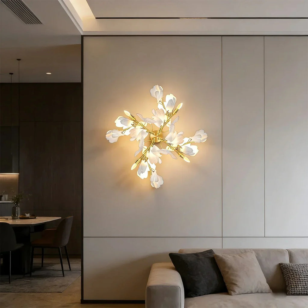 Ginkgo Flowers Wall Lamp for Living Room | Desfino