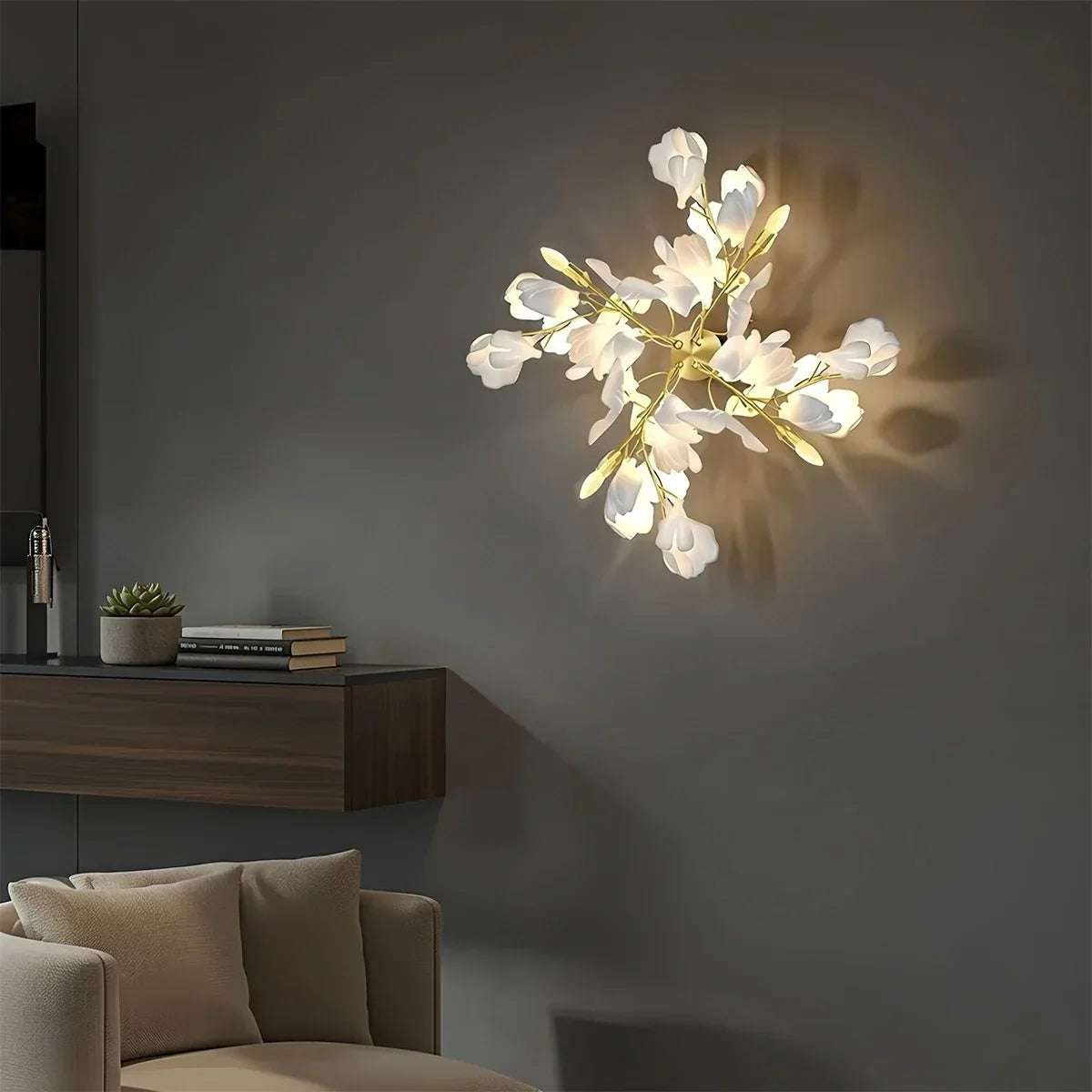 Ginkgo Flowers Wall Lamp for Living Room | Desfino