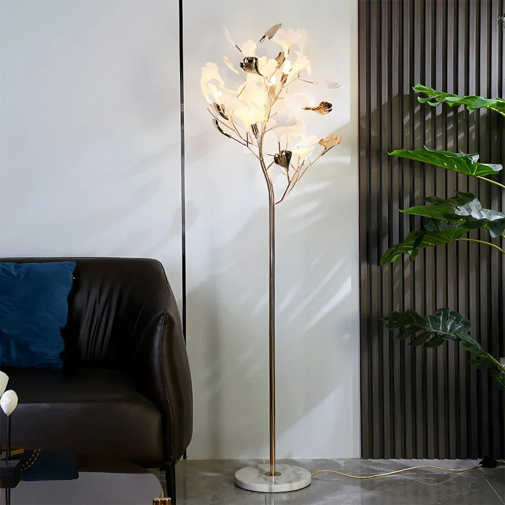 Ginkgo-Blatt-Stehleuchte für das Wohnzimmer | Desfino