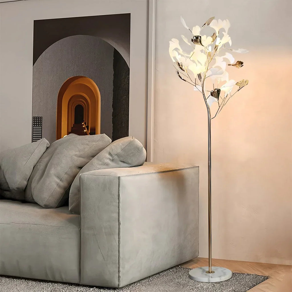 Ginkgo-Blatt-Stehleuchte für das Wohnzimmer | Desfino