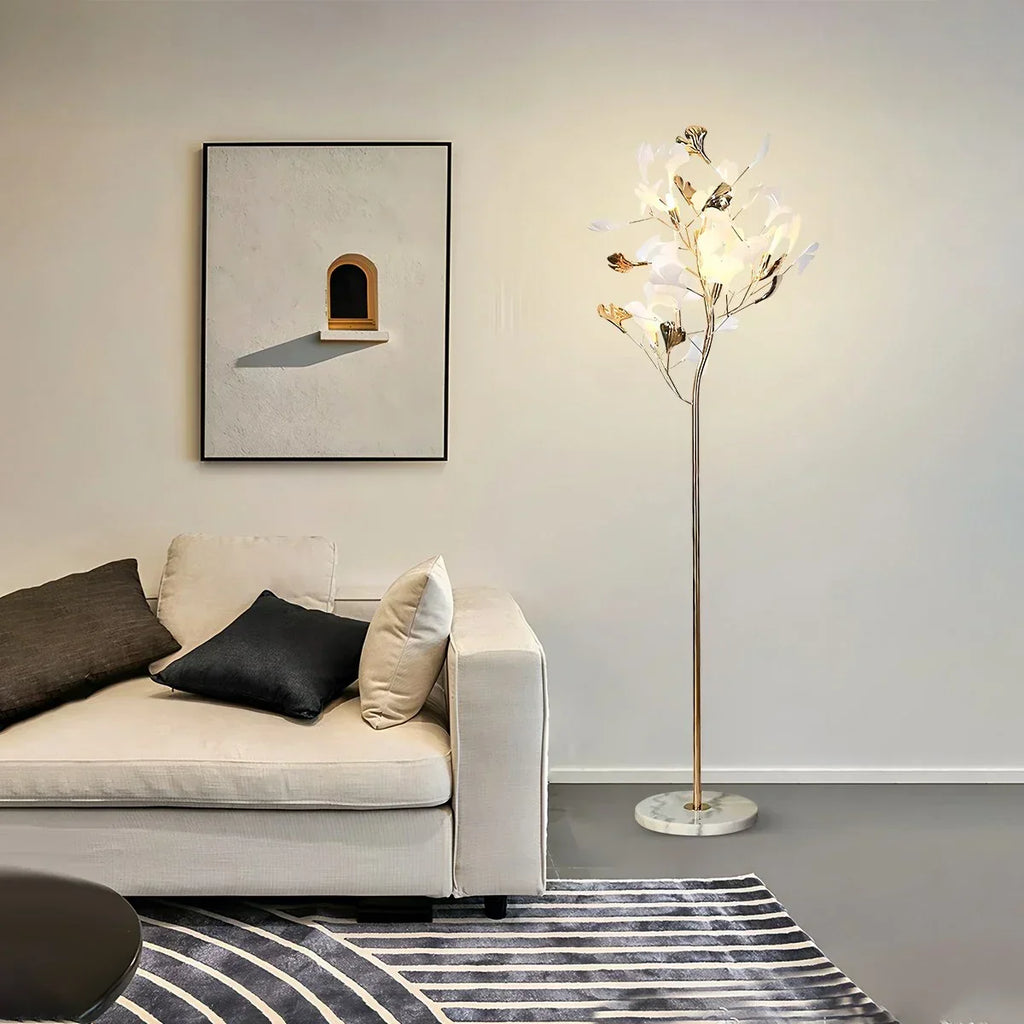 Ginkgo-Blatt-Stehleuchte für das Wohnzimmer | Desfino