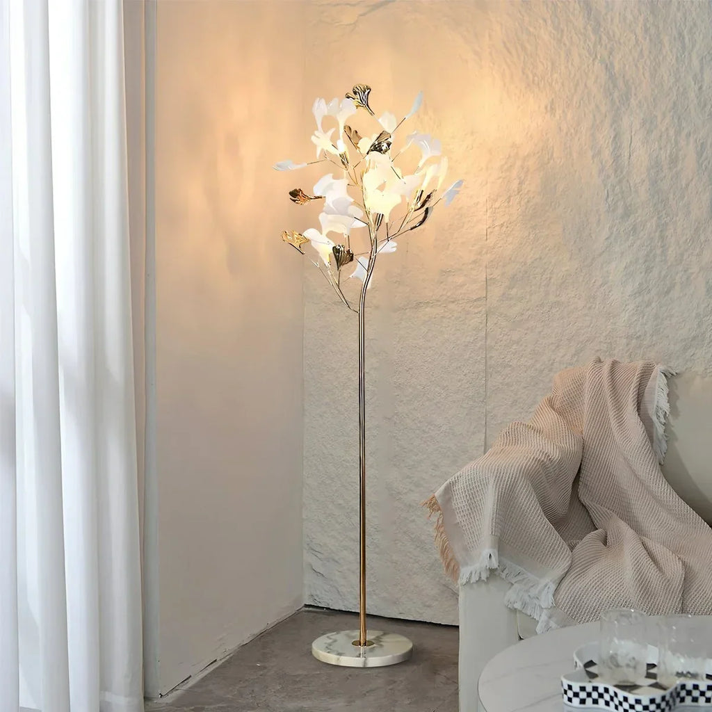 Ginkgo-Blatt-Stehleuchte für das Wohnzimmer | Desfino