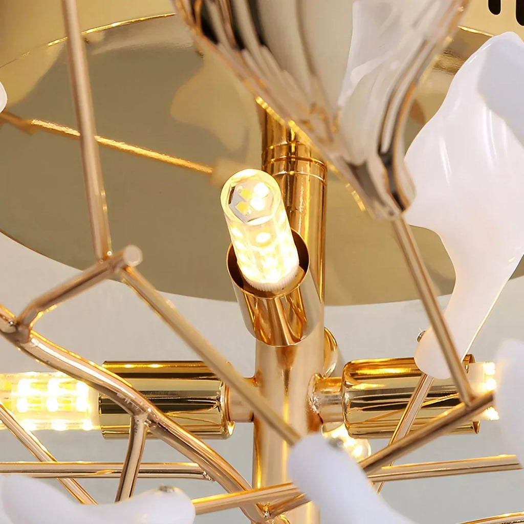 Ginkgo Rotating Ceiling Lamp for Bedroom | Desfino