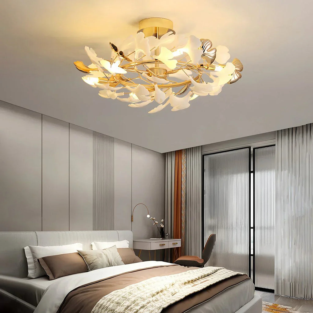 Ginkgo Rotating Ceiling Lamp for Bedroom | Desfino