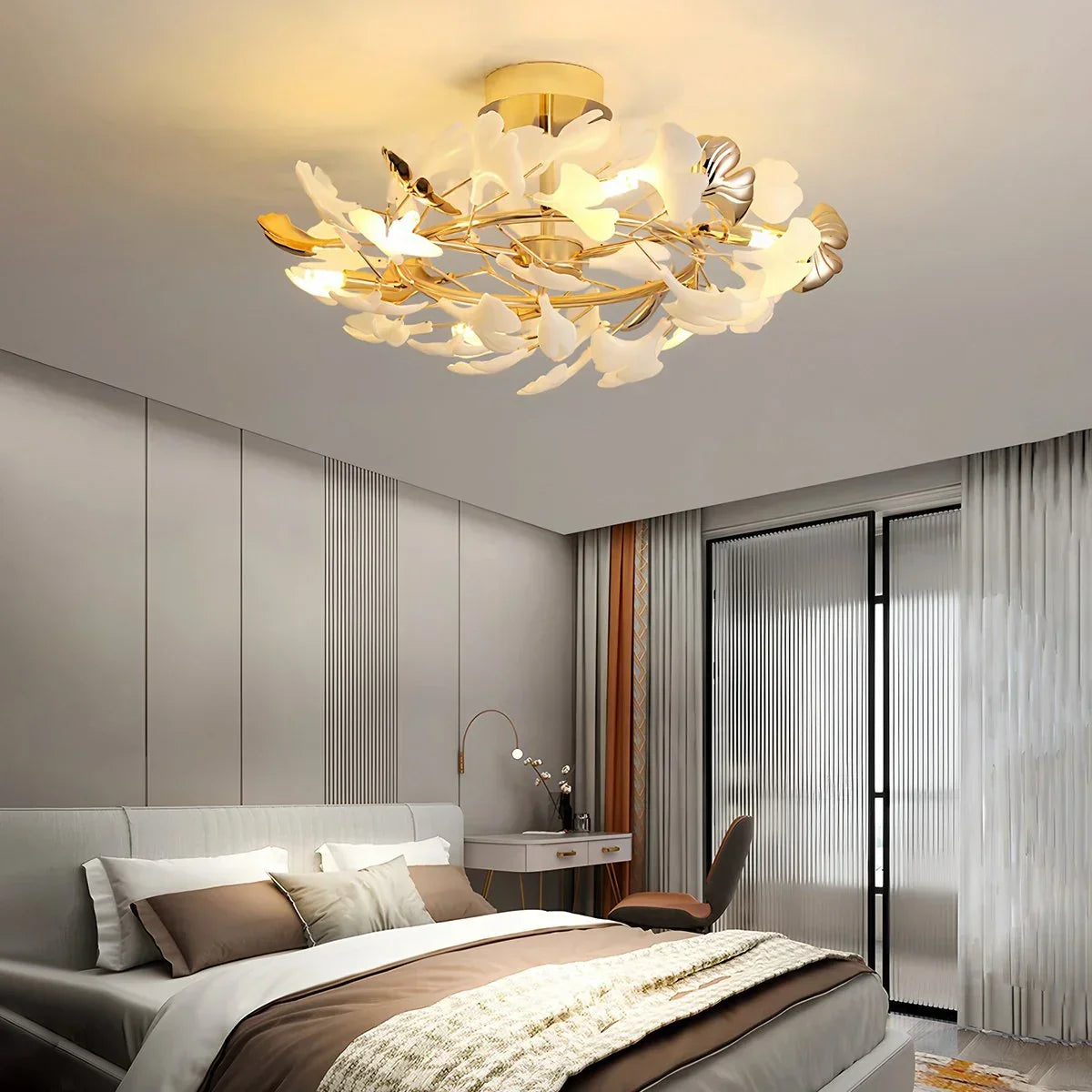 Ginkgo Rotating Ceiling Lamp for Bedroom | Desfino