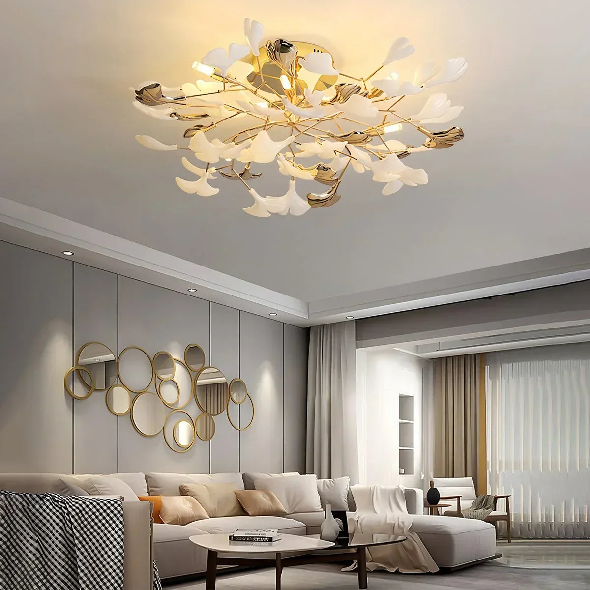 Ginkgo Rotating Ceiling Lamp for Bedroom | Desfino