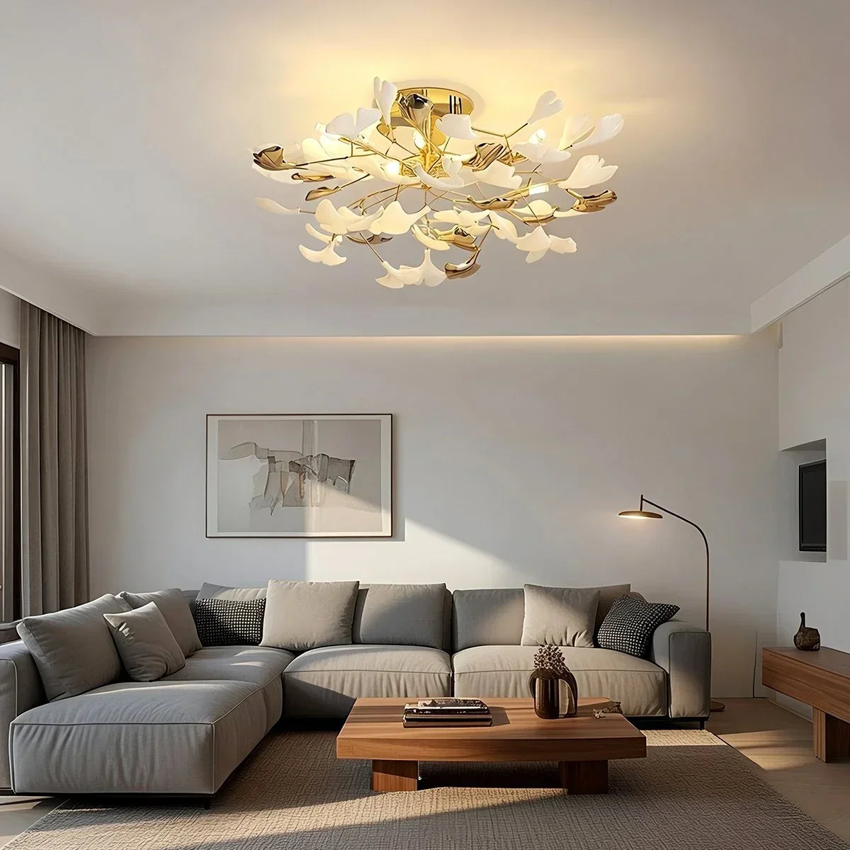 Ginkgo Rotating Ceiling Lamp for Bedroom | Desfino