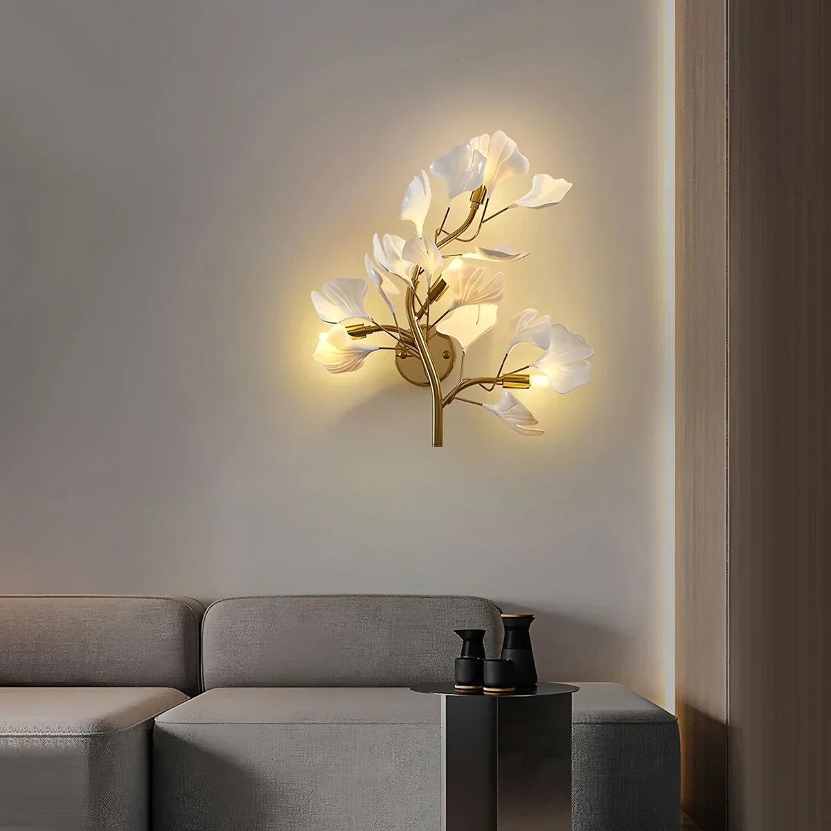 Ginkgo-Wandleuchte für das Wohnzimmer | Desfino