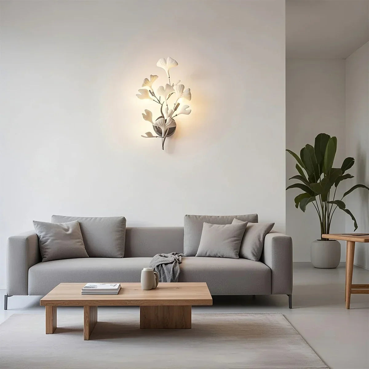 Ginkgo-Wandleuchte für das Wohnzimmer | Desfino