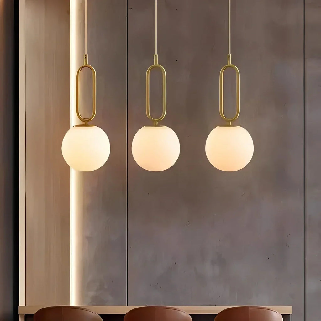 Gong Alabaster Globe Pendant Light for Bedroom | Desfino