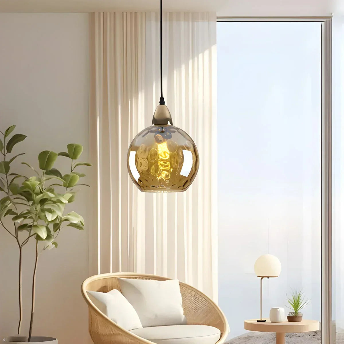 Colorful Glass Ball Pendant Light for Living Room | Desfino