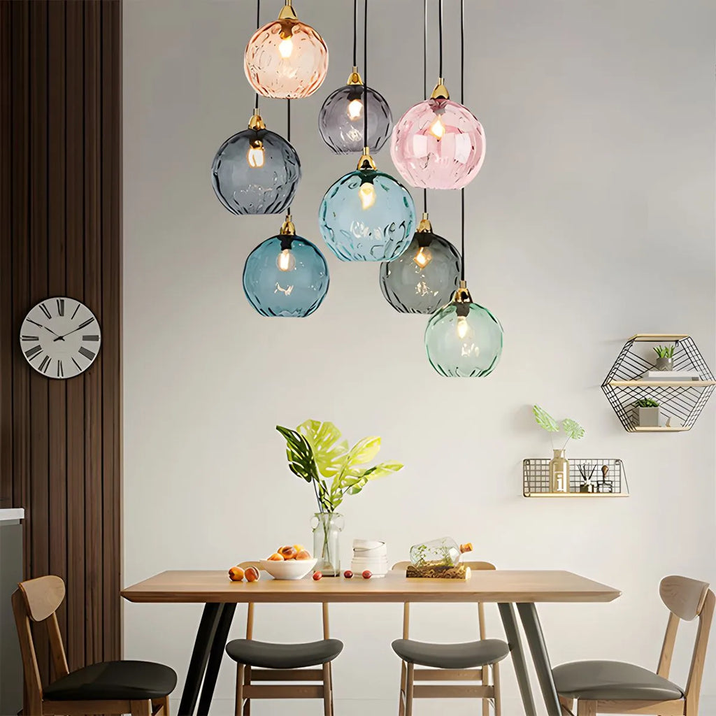 Colorful Glass Ball Pendant Light for Living Room | Desfino