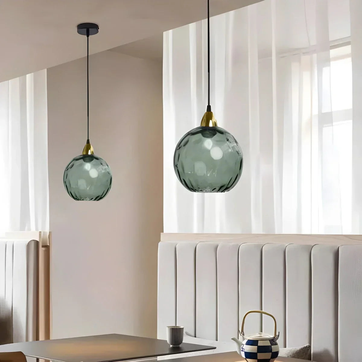 Colorful Glass Ball Pendant Light for Living Room | Desfino