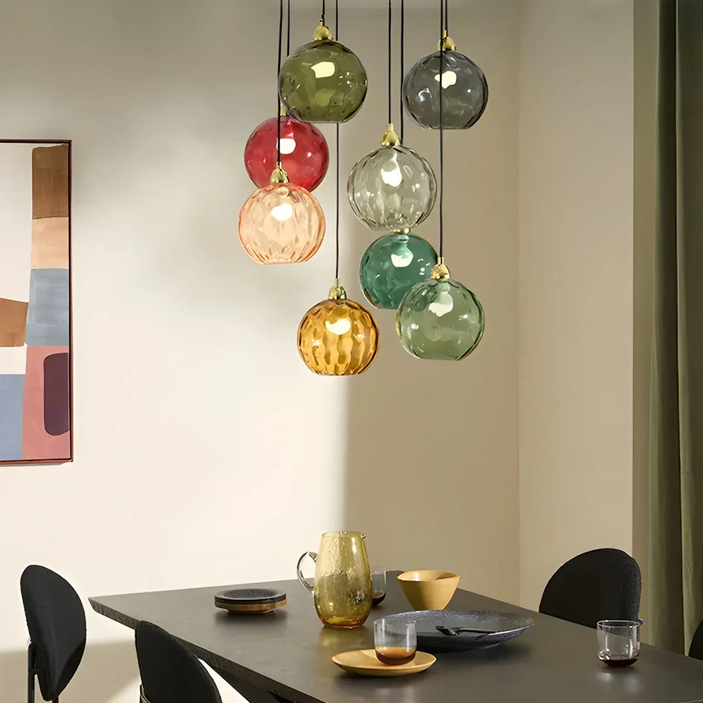 Colorful Glass Ball Pendant Light for Living Room | Desfino