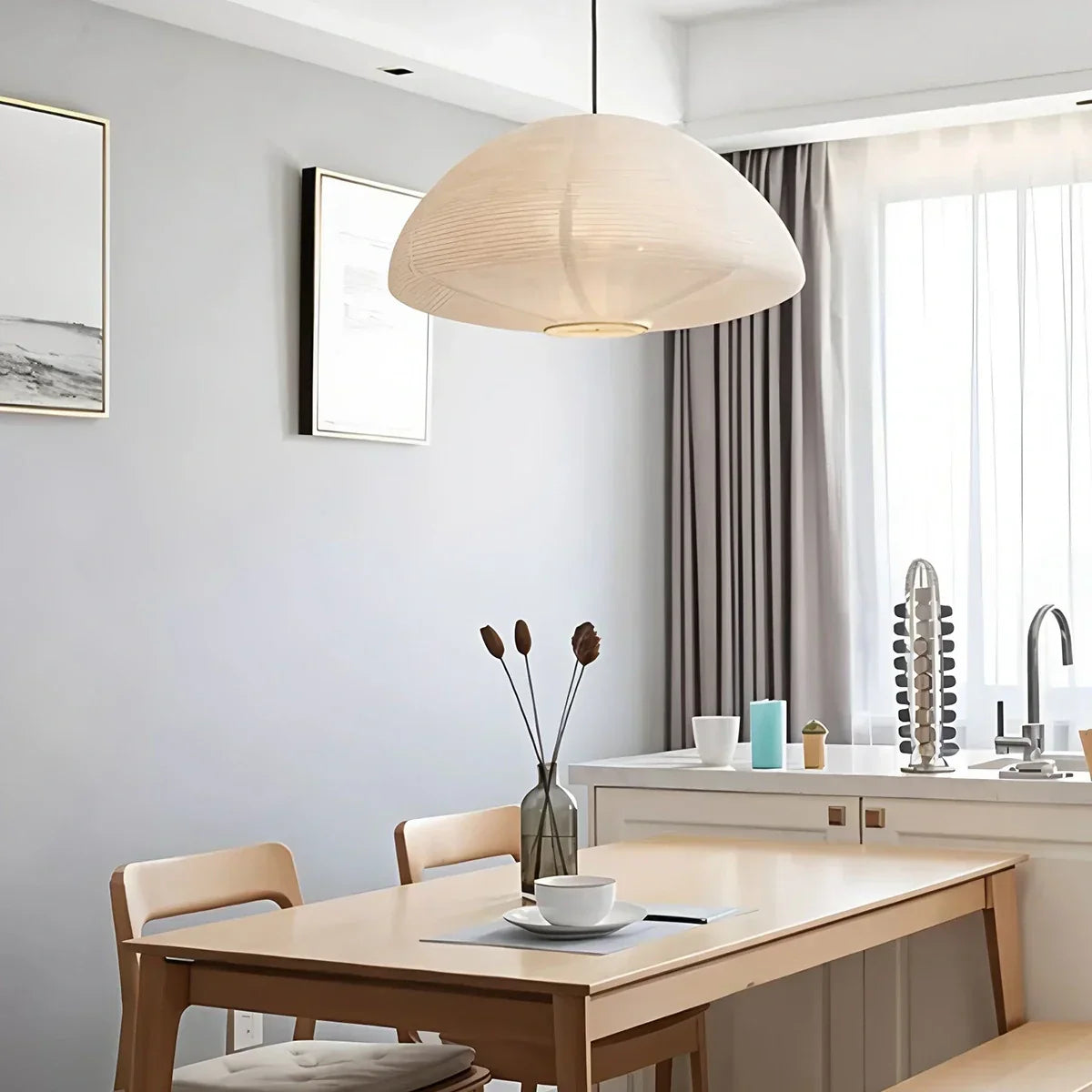 Hikari Paper Lantern Pendant Light for Bedroom | Desfino