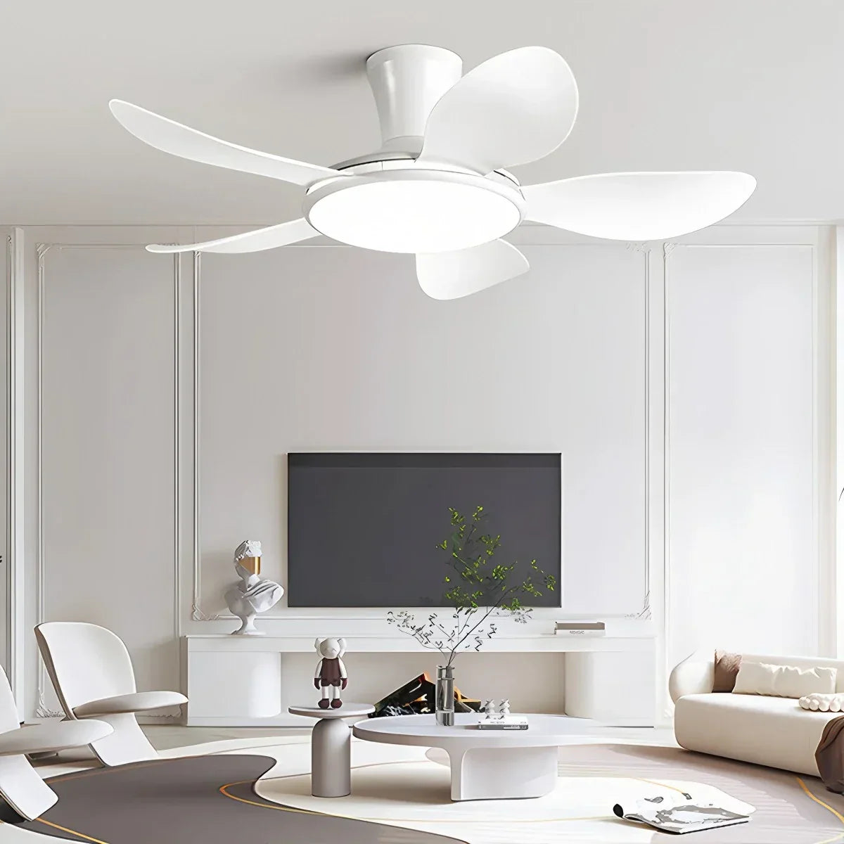 Leiser LED-Deckenventilator mit Fernbedienung und Licht | Desfino