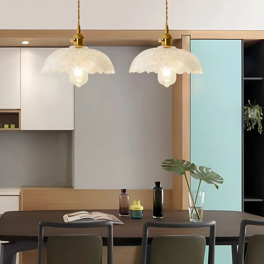Isabel Glass Pendant Light for Kitchen Island | Desfino