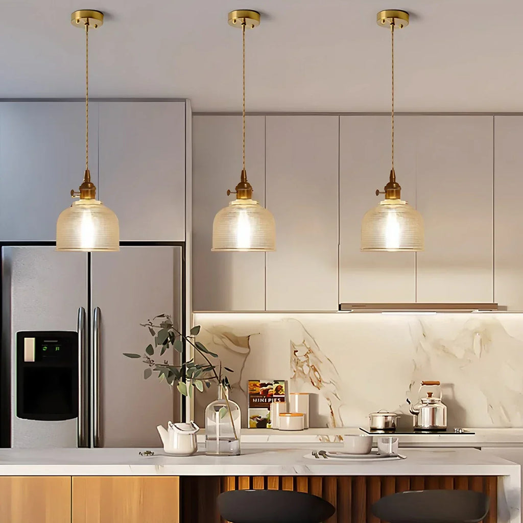 Isabel Glass Pendant Light for Kitchen Island | Desfino