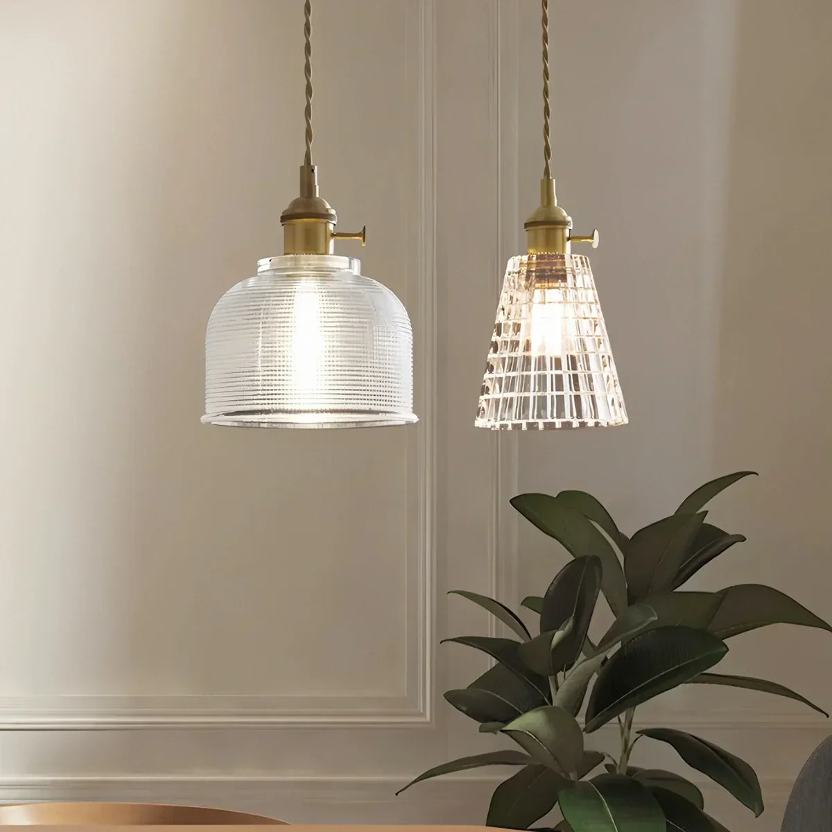Isabel Glass Pendant Light for Kitchen Island | Desfino