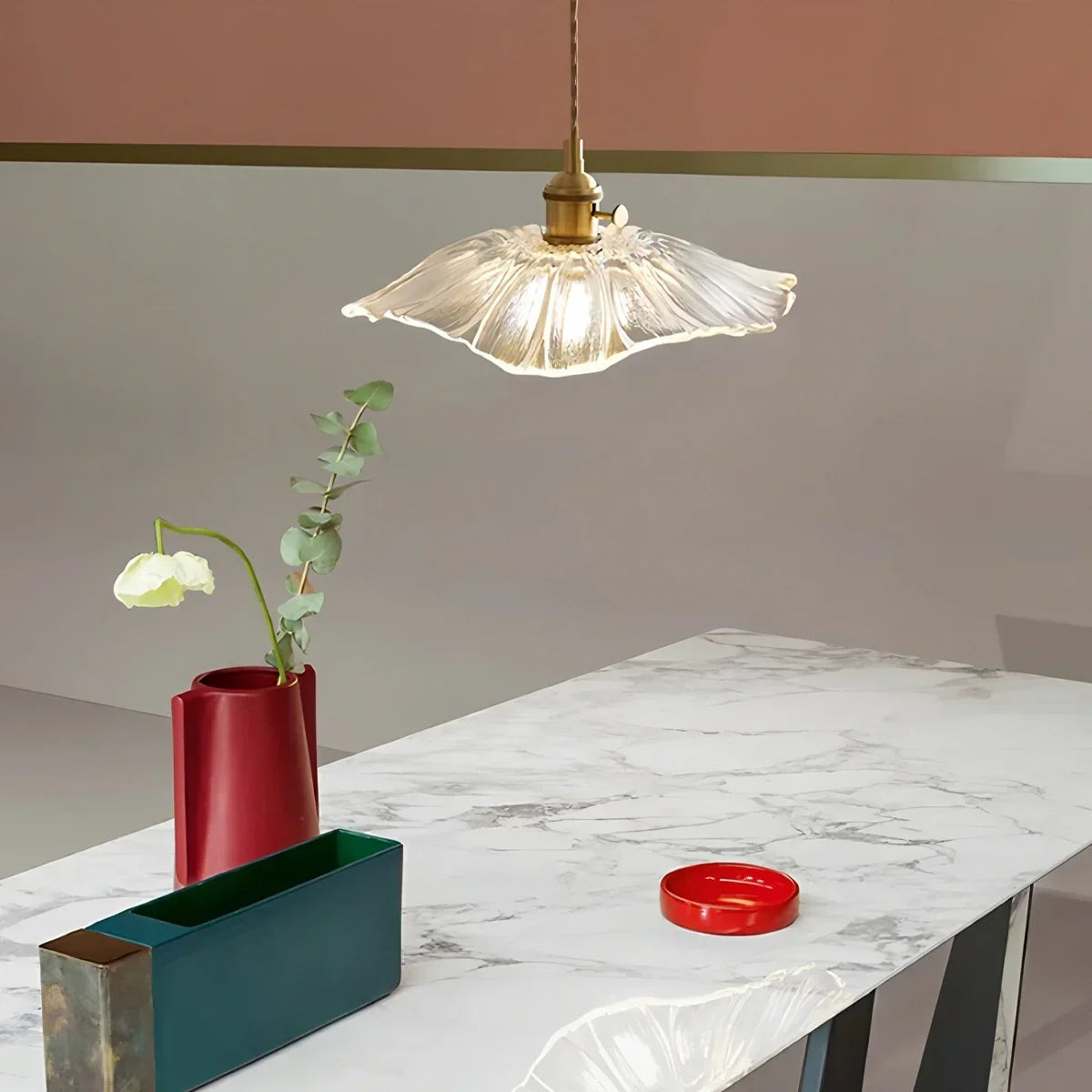 Isabel Glass Pendant Light for Kitchen Island | Desfino