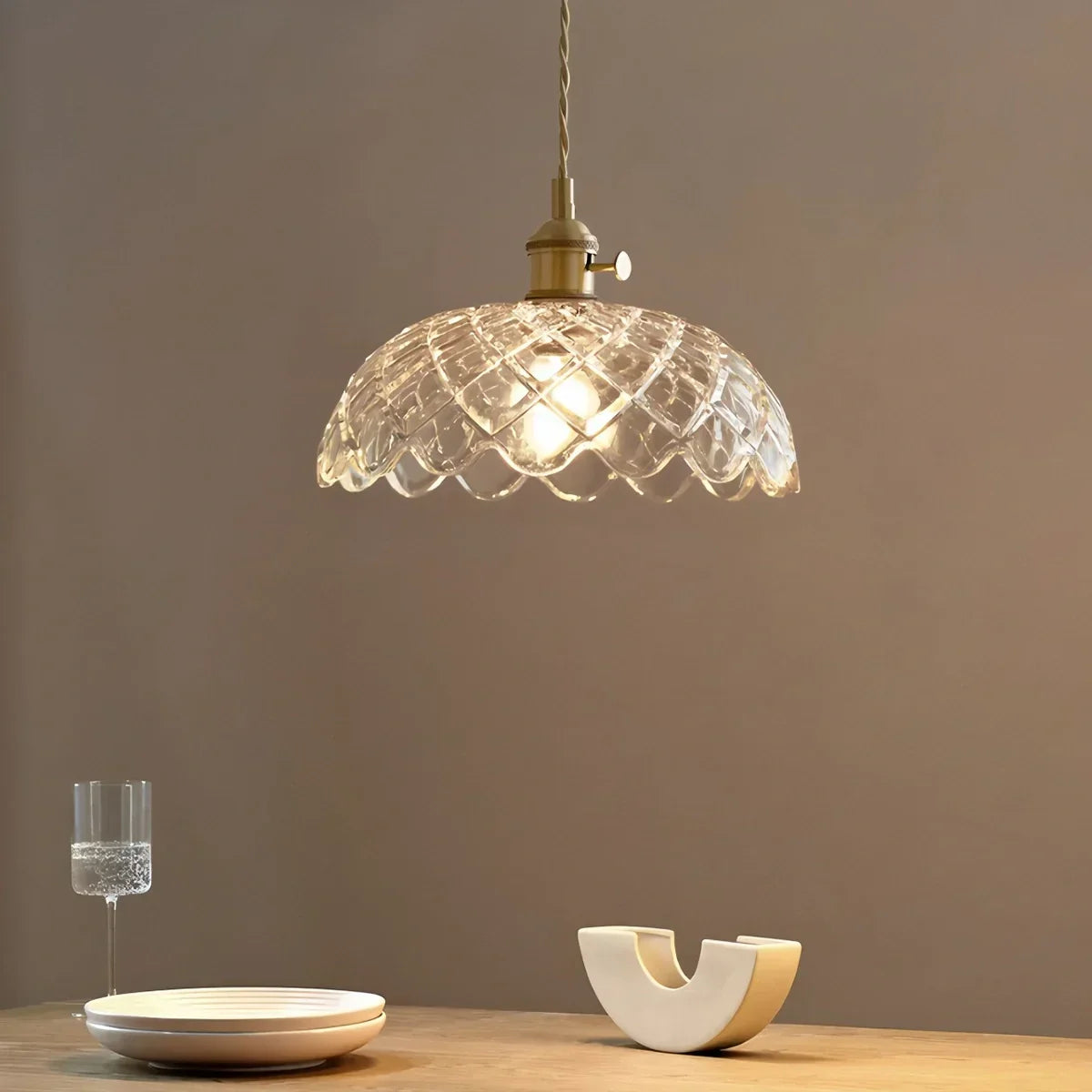 Isabel Glass Pendant Light for Kitchen Island | Desfino