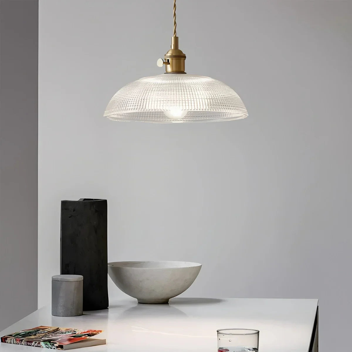 Isabel Glass Pendant Light for Kitchen Island | Desfino