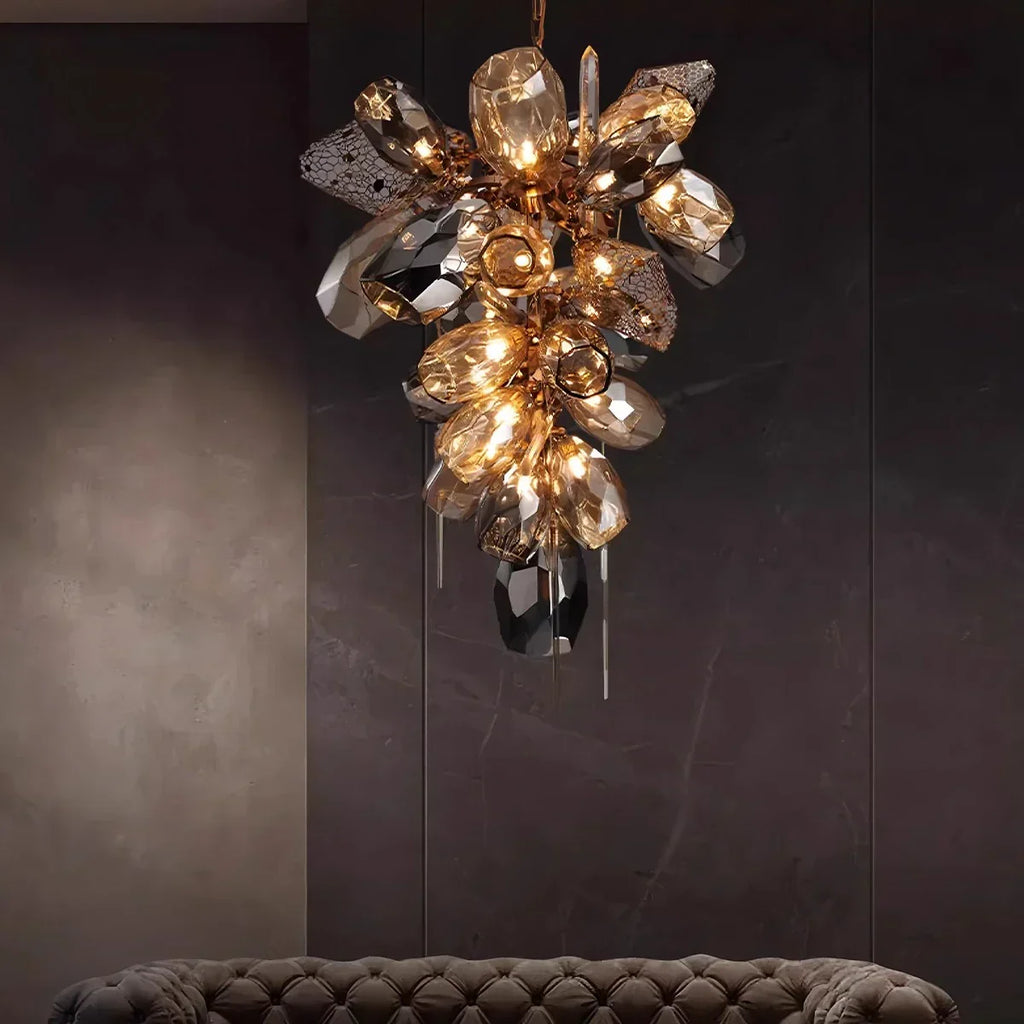 Kallisto Sculptural Glass Chandelier for Dining Room | Desfino