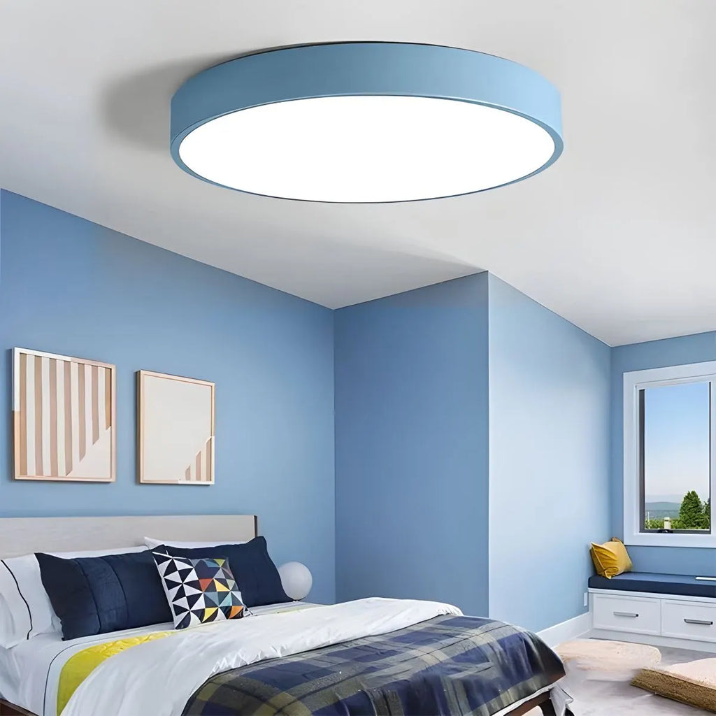 LED Minimalist Circular Macaron Ceiling Light | Desfino
