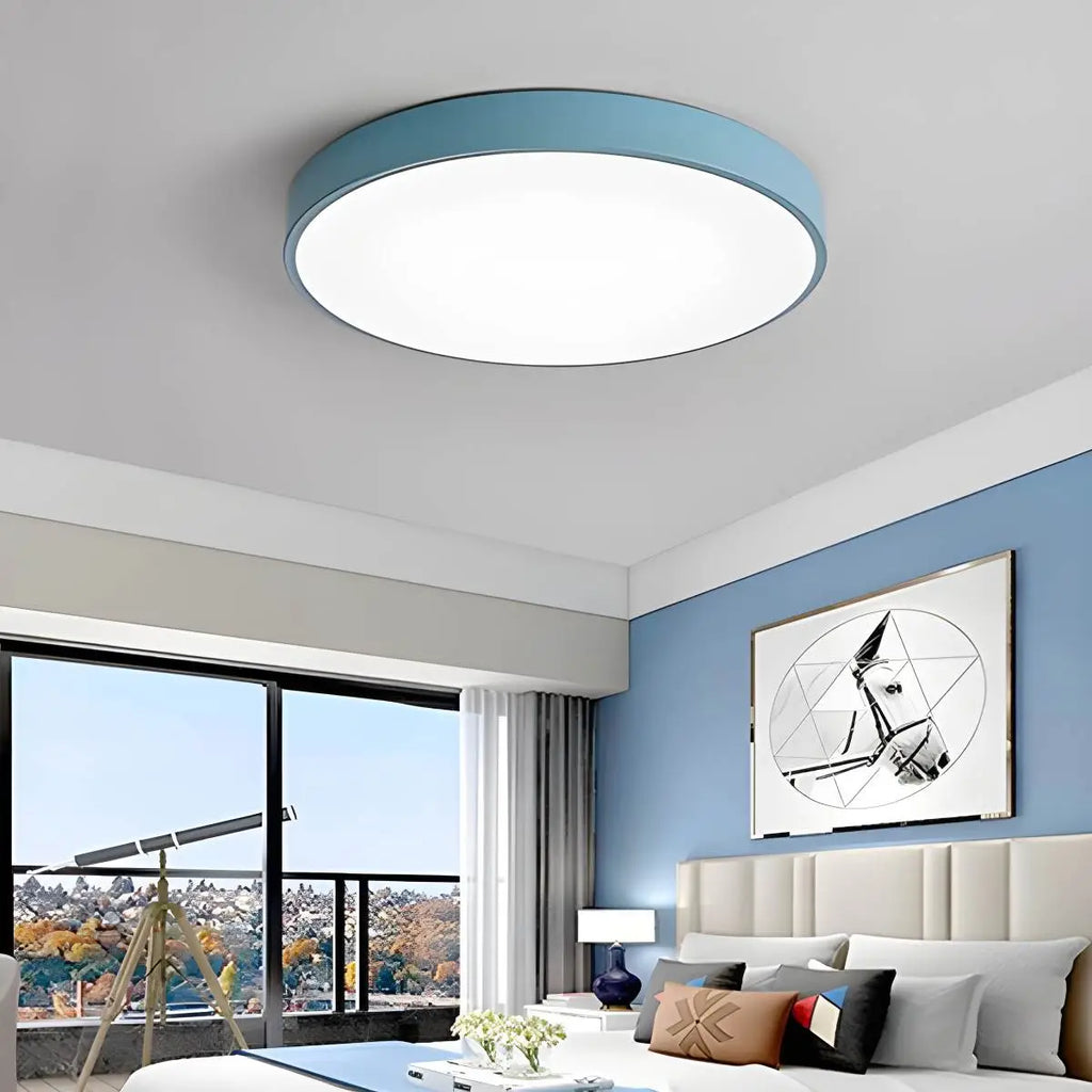 LED Minimalist Circular Macaron Ceiling Light | Desfino