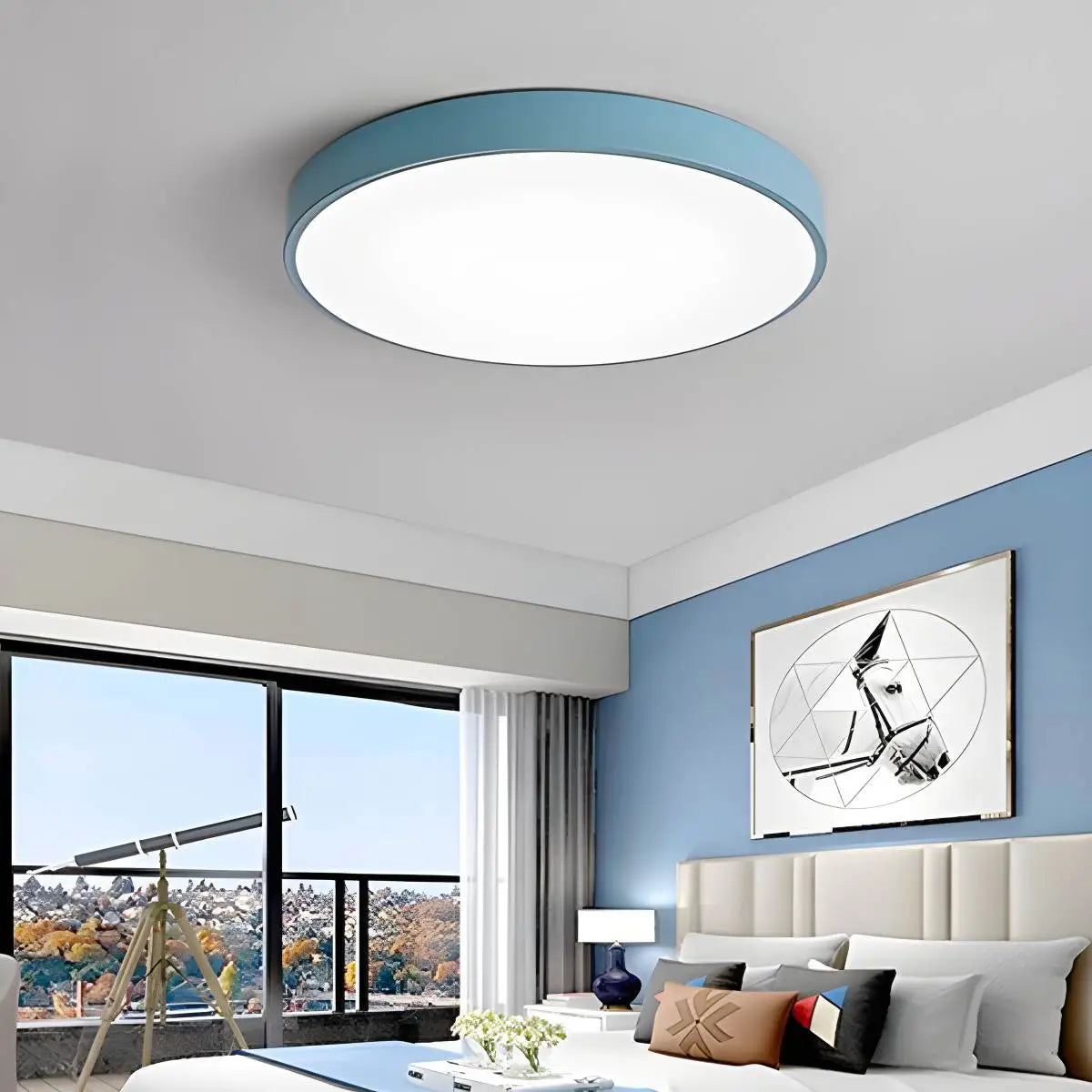 LED Minimalist Circular Macaron Ceiling Light | Desfino