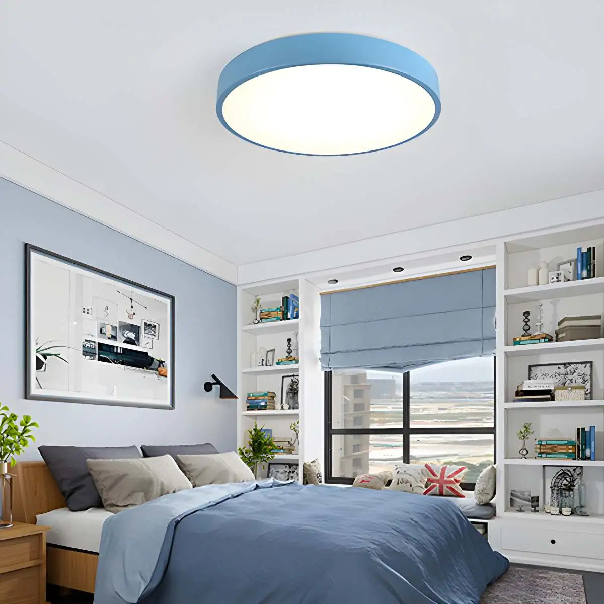 LED Minimalist Circular Macaron Ceiling Light | Desfino
