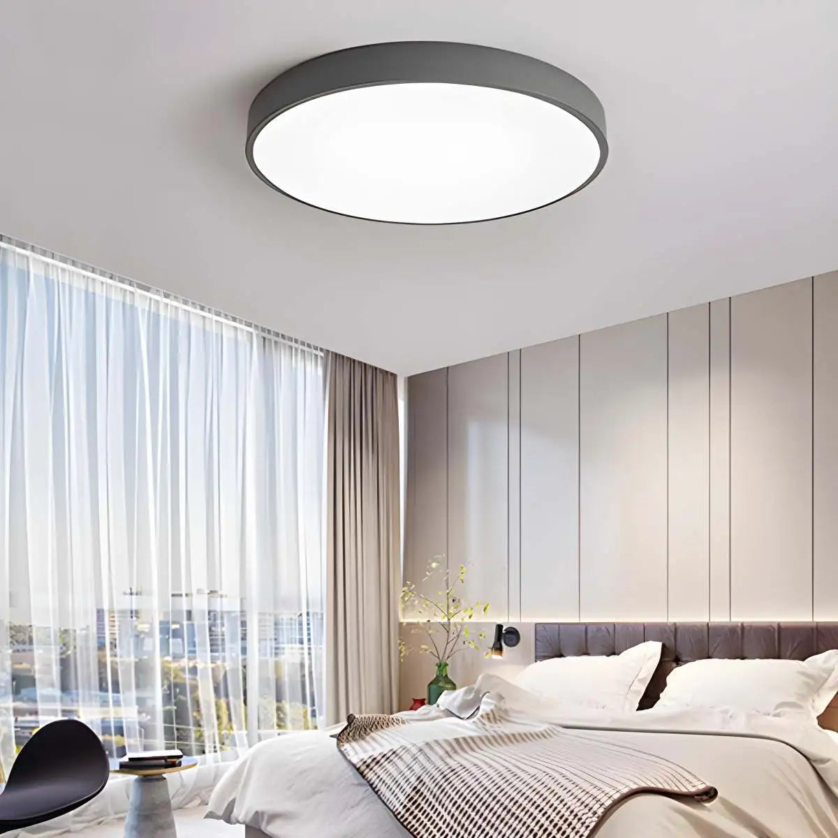 LED Minimalist Circular Macaron Ceiling Light | Desfino
