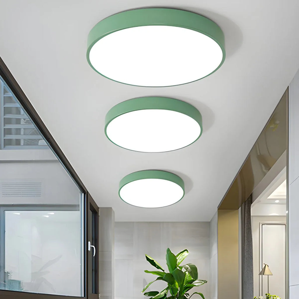 LED Minimalist Circular Macaron Ceiling Light | Desfino