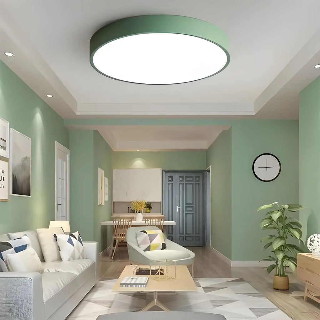 LED Minimalist Circular Macaron Ceiling Light | Desfino