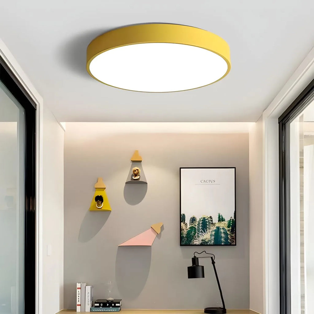 LED Minimalist Circular Macaron Ceiling Light | Desfino