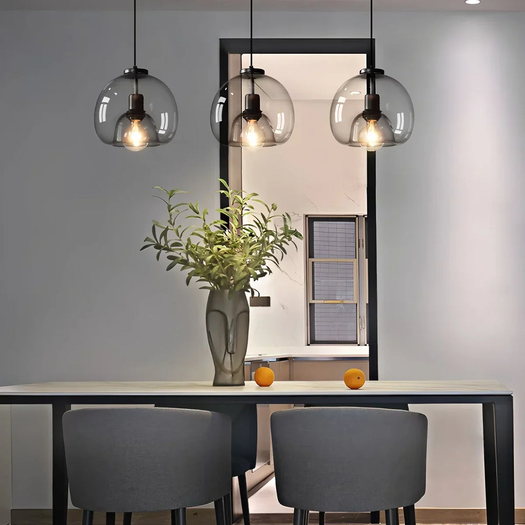 Smoky Grey Glass Pendant Light | Desfino
