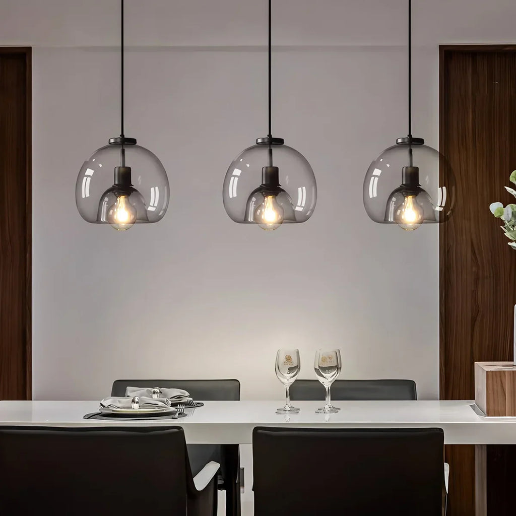 Smoky Grey Glass Pendant Light | Desfino