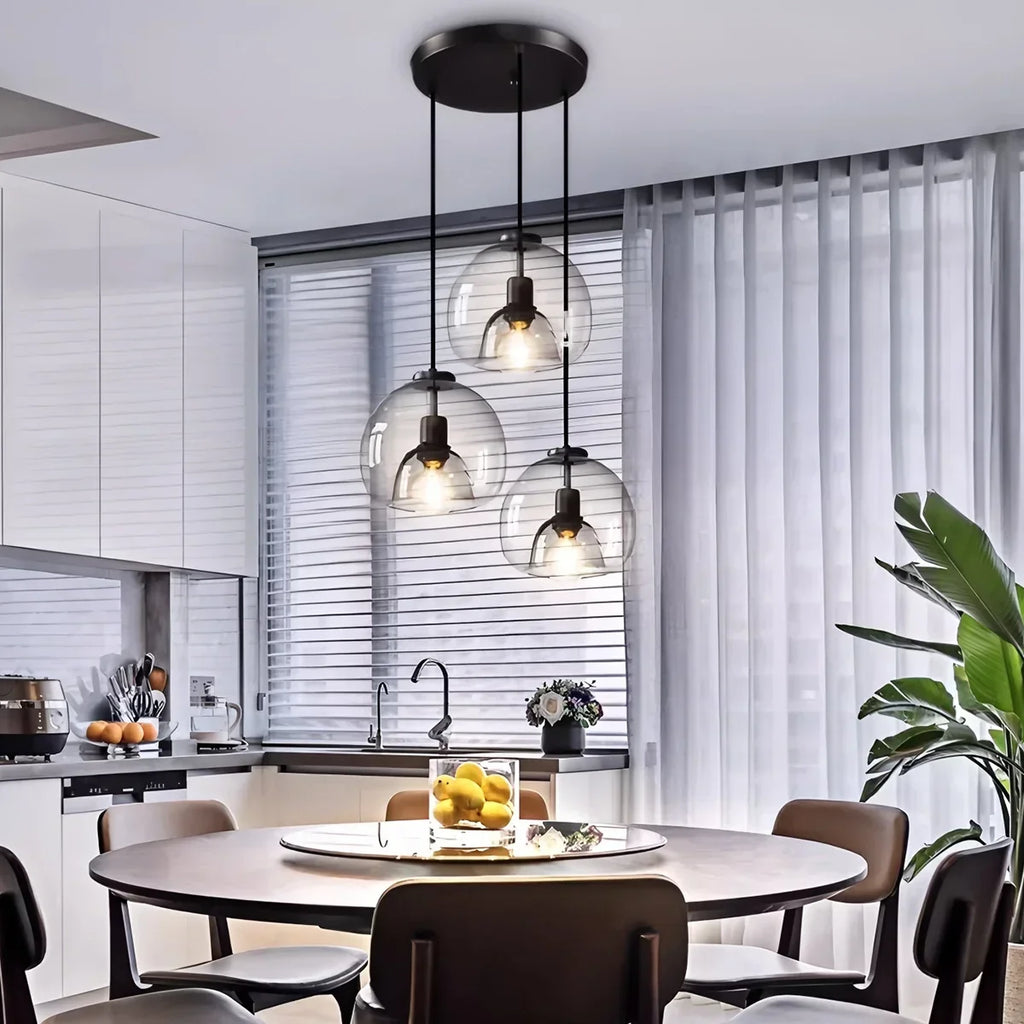 Smoky Grey Glass Pendant Light | Desfino