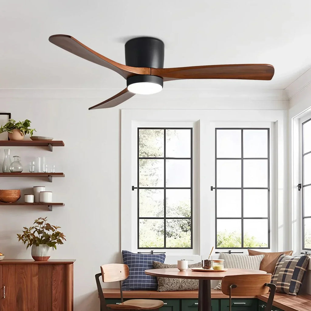 Large Low Profile Ceiling Fan with Light | Desfino