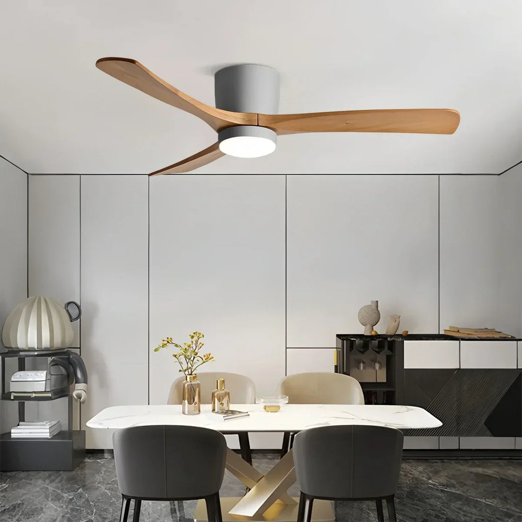 Large Low Profile Ceiling Fan with Light | Desfino