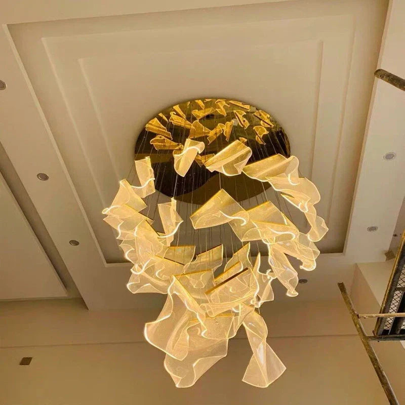 Large Luxury Art Chandelier for High Ceiling Living Room | Desfino