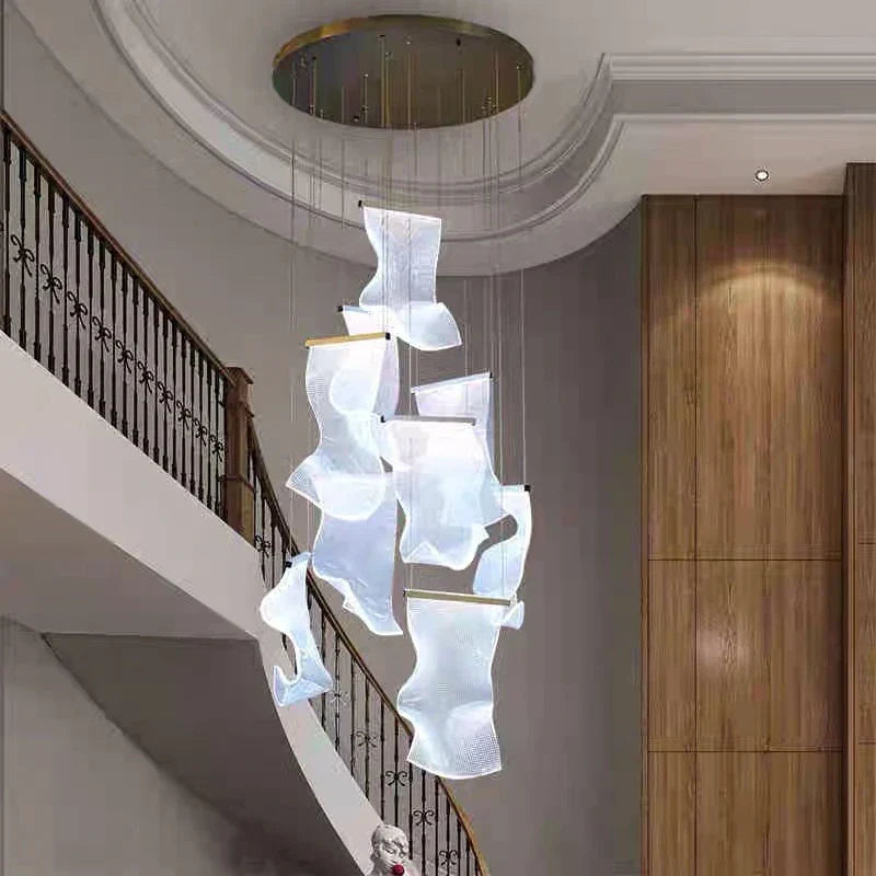 Large Luxury Art Chandelier for High Ceiling Living Room | Desfino