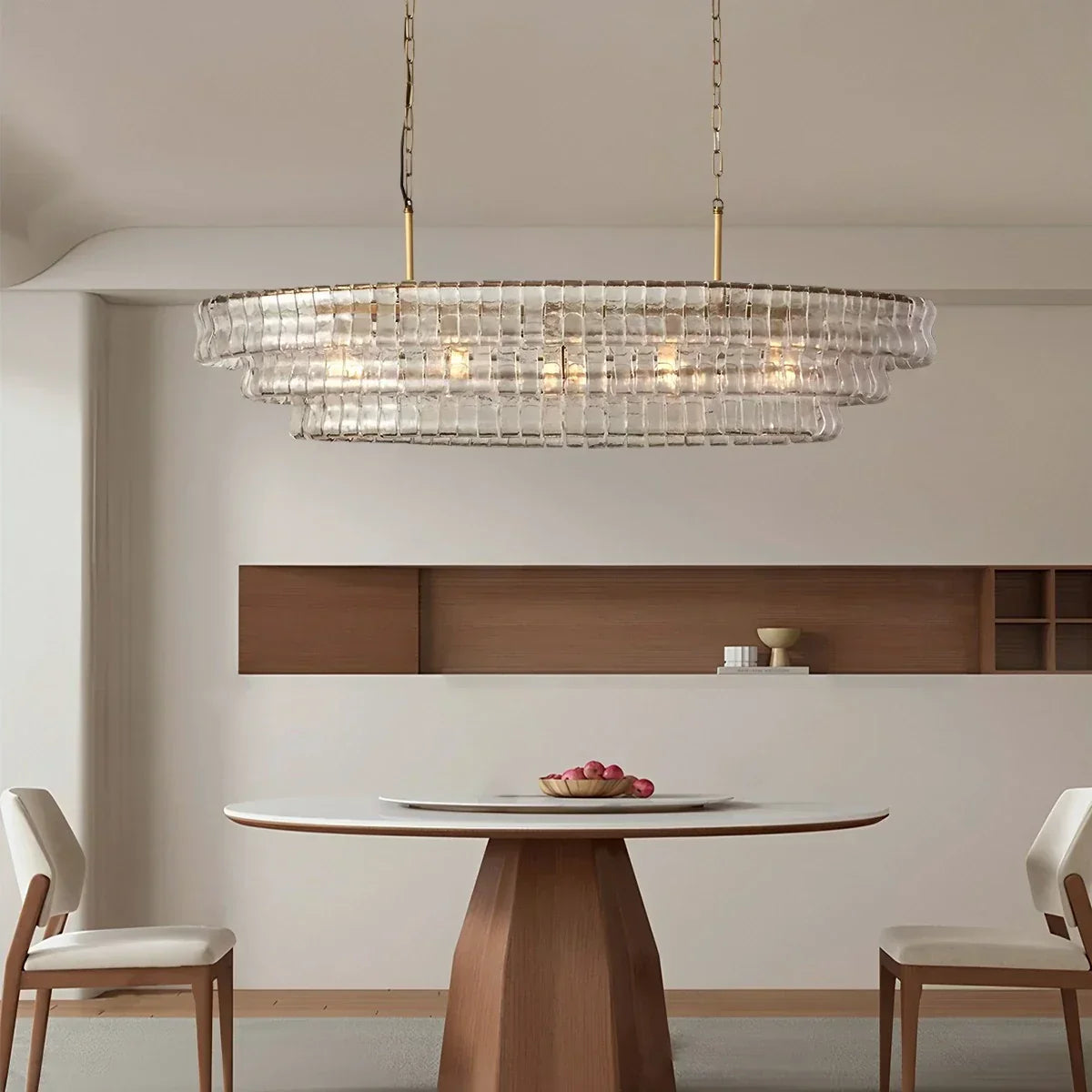 Luxuriöser mehrschichtiger Murano-Glaskronleuchter in Ringform | Desfino