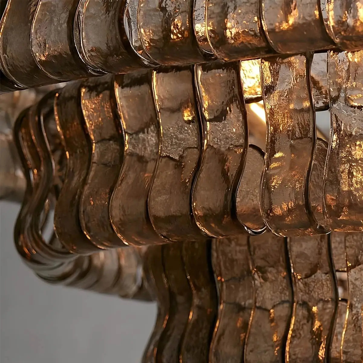 Luxuriöser mehrschichtiger Murano-Glaskronleuchter in Ringform | Desfino